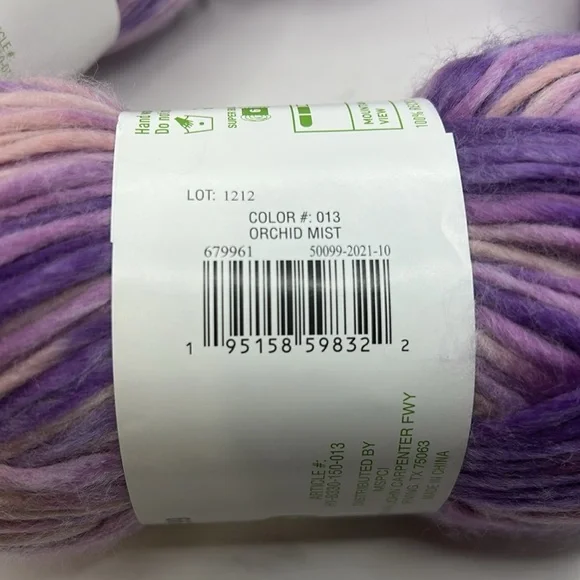 Loops & Threads Eco Cozy Watercolors Orchid Mist 5 pack - Picture 4 of 5